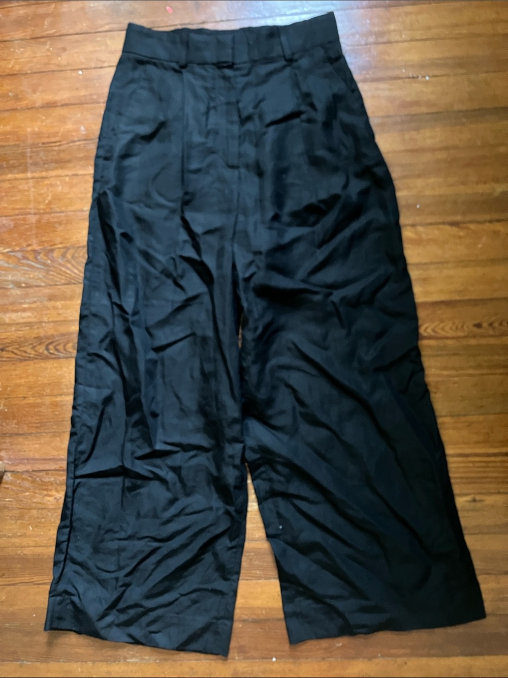 COS High Waist Linen Blend Wide Leg Pants